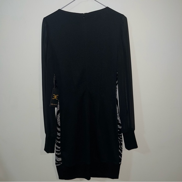 Black and Gray Patterned Dress - Picture 5 of 5